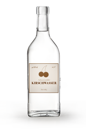 Flasche mit Kirschwasser